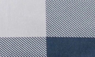 Woven & Weft Turkish Cotton Check Printed Flannel Sheet Set In Buffalo Check - Navy