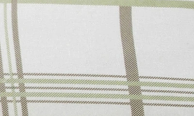 Woven & Weft Turkish Cotton Windowpane Printed Flannel Sheet Set In Windowpane - Olive