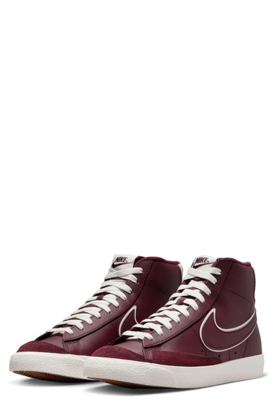 Shop Nike Blazer Mid '77 Premium Sneaker In Night Maroon/ Sail