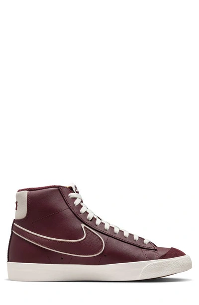 Shop Nike Blazer Mid '77 Premium Sneaker In Night Maroon/ Sail