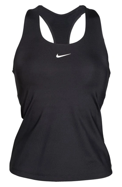 Nike Women's Swoosh Medium-support Padded Sports Bra Tank Top In Black