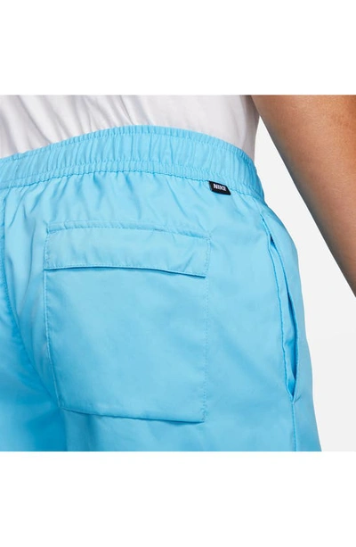 Shop Nike Woven Lined Flow Shorts In Baltic Blue/ White