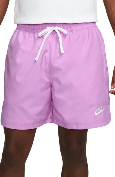 Shop Nike Woven Lined Flow Shorts In Rush Fuchsia/ White