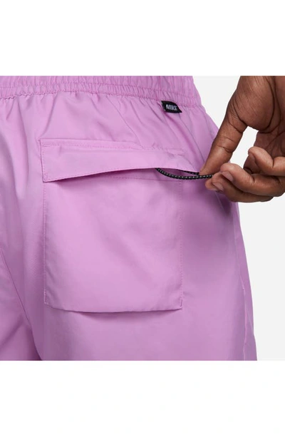 Shop Nike Woven Lined Flow Shorts In Rush Fuchsia/ White