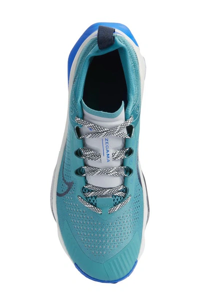 Shop Nike Zoomx Zegama Trail Running Shoe In Mineral Teal/ Obsidian/ Grey