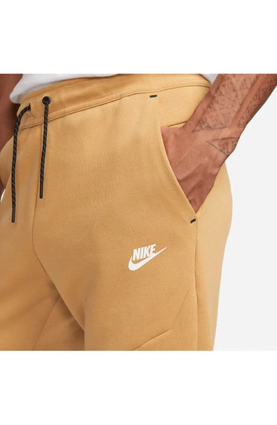 Shop Nike Tech Fleece Jogger Sweatpants In Elemental Gold/ Sail