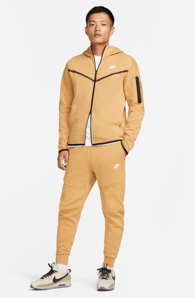 Shop Nike Tech Fleece Jogger Sweatpants In Elemental Gold/ Sail