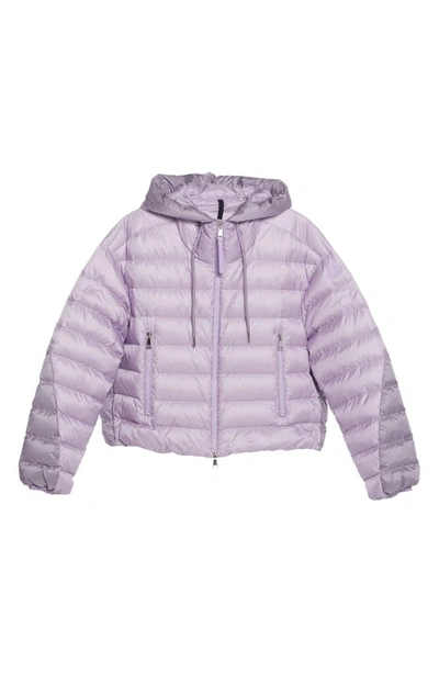 Shop Moncler Sylans Colorblock Hooded Down Jacket In Purple