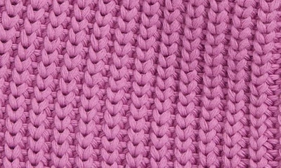 Shop Moncler Ribbed Cotton Beanie In Pink