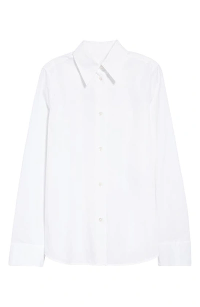 Shop Jil Sander Slim Fit Cotton Button-up Shirt In 100 - Optic White