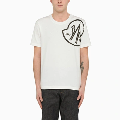 Shop Moncler Genius White Crew-neck T-shirt With Print