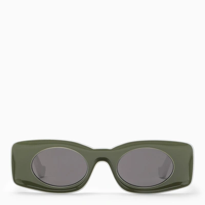 Shop Loewe Paula Ibiza White/green Sunglasses