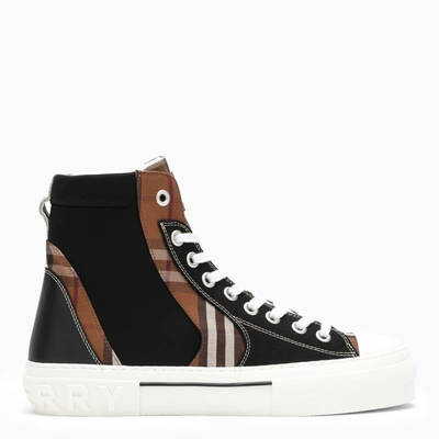 Shop Burberry Vintage Check Sneakers In Black