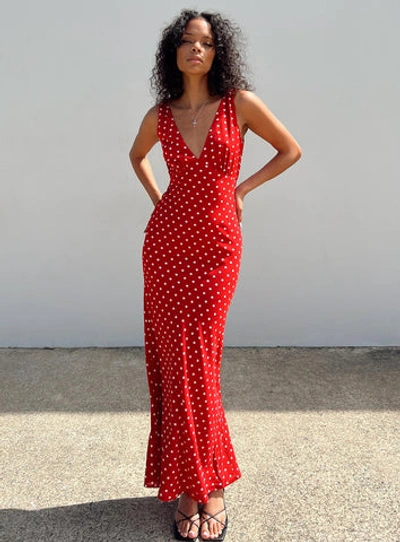 Shop Princess Polly Nellie Maxi Dress In Red