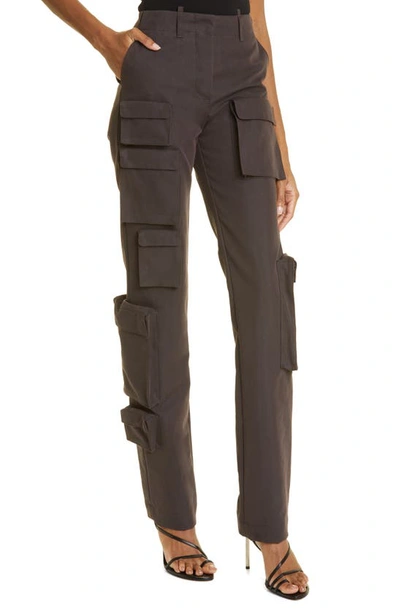 Shop Off-white Multipocket Straight Leg Cargo Pants In Dark Grey No C