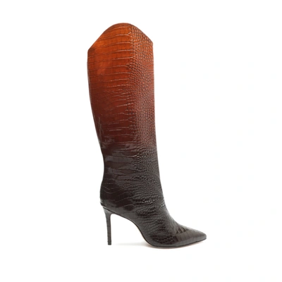 Shop Schutz Maryana Casual Leather Boot In Red Brown
