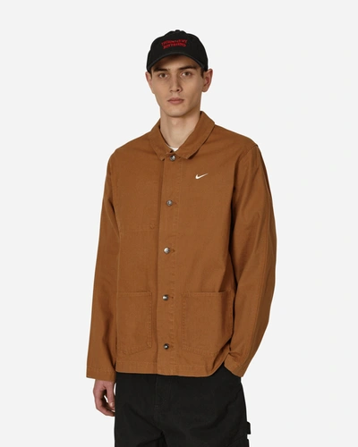 Shop Nike Unlined Chore Coat Brown In Multicolor