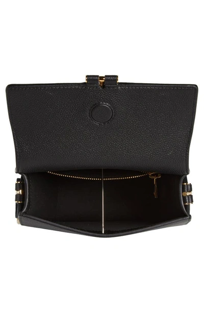 Shop Tom Ford Mini Tara Grained Leather Crossbody Bag In Black