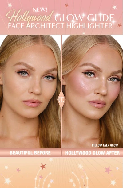 Shop Charlotte Tilbury Glow Glides Hollywood Highlighter In Pillow Talk Glow