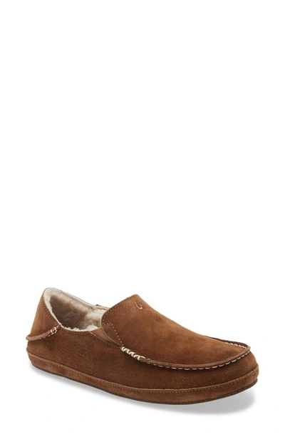 Shop Olukai Nohea Nubuck Slipper In Ray/ Ray Leather