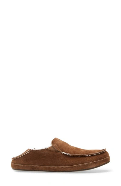 Shop Olukai Nohea Nubuck Slipper In Ray/ Ray Leather