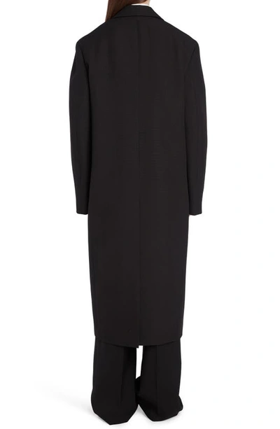 Shop The Row Diana Double Breasted Oversize Virgin Wool & Cashmere Blend Coat In Black