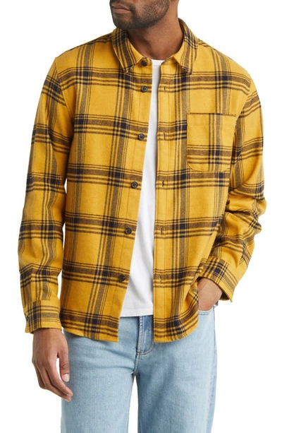 Shop Apc Surchemise Trek Plaid Flannel Button-up Shirt In Yellow