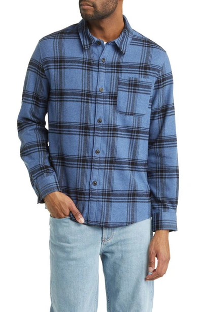 Shop Apc Surchemise Trek Plaid Flannel Button-up Shirt In Blue