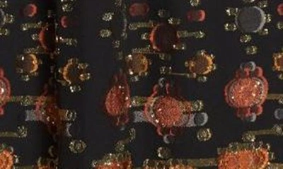 Shop Altuzarra Lily Metallic Off The Shoulder Silk Blend Dress In 258001 Black Gold