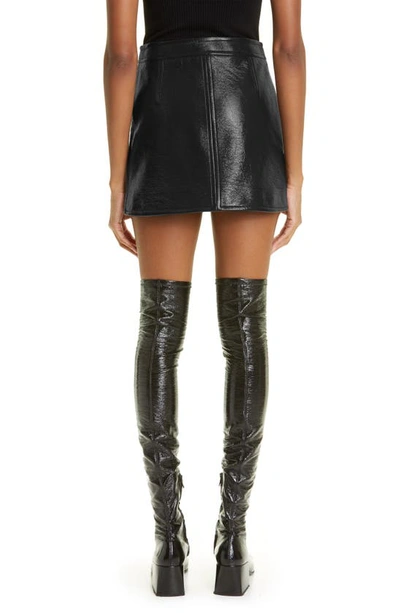 Shop Courrèges Re-edition Vinyl Miniskirt In Black