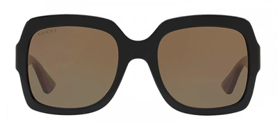 Shop Gucci Gg0036sn 002 Square Sunglasses In Brown