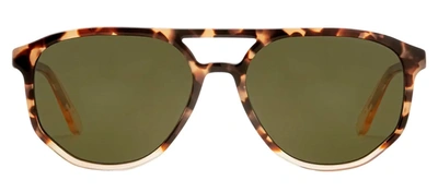 Shop Krewe Brando Navigator Polarized Sunglasses In Green