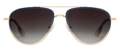 Shop Krewe Coleman 18k Aviator Sunglasses In Grey