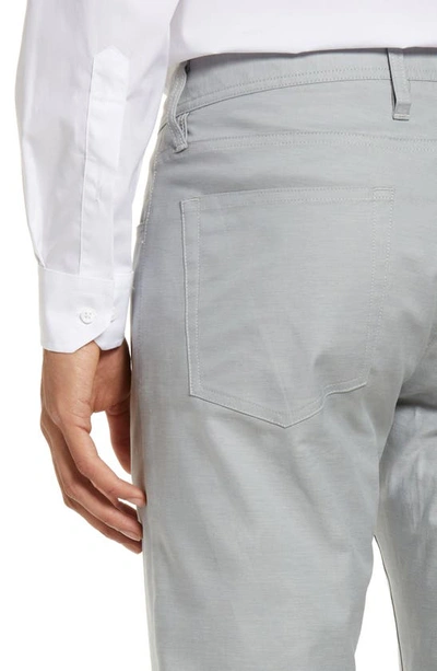 Shop Alton Lane Biella Straight Leg Pants In Light Grey Texture