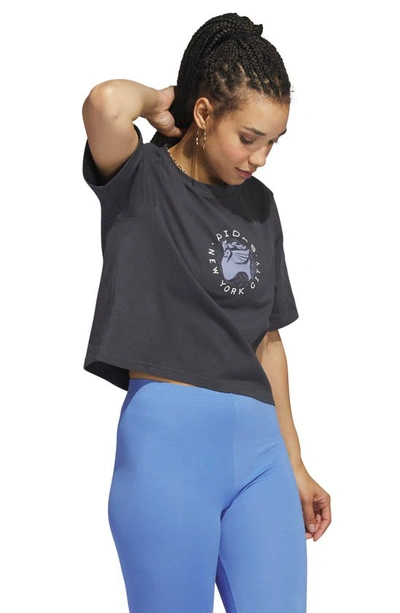 Adidas Originals Sportswear New York Graphic Tee In Carbon