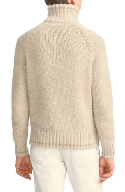 Shop Loro Piana Snow Wander Cable Front Cashmere Half Zip Sweater In F3zs Sandi Beige