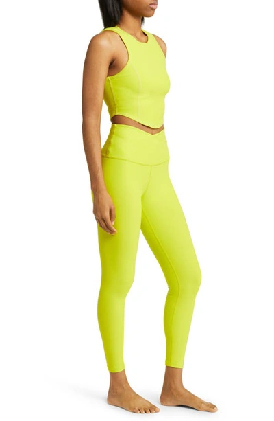 Shop Beyond Yoga At Your Leisure High Waist Leggings In True Chartreuse Heather