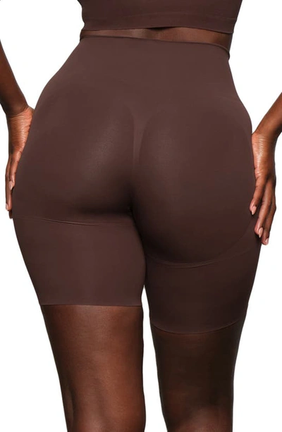 Skims Butt Enhancing Shaper Shorts In Cocoa
