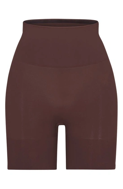 Skims Butt Enhancing Shaper Shorts In Cocoa