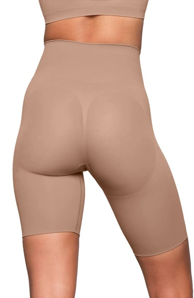 Skims Seamless Sculpt Butt Enhancing Lifting Short In Clay In Sienna