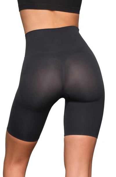 Core Control' Mid-thigh Shorts In Black