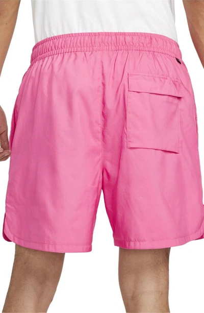 Shop Nike Woven Lined Flow Shorts In Pinksicle/ White