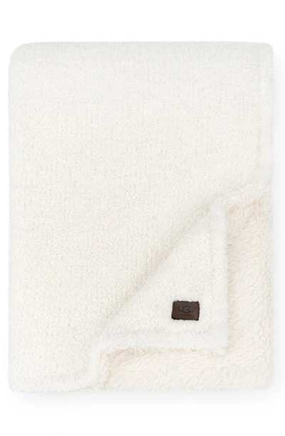 Shop Ugg Ana Faux Shearling Throw In Snow