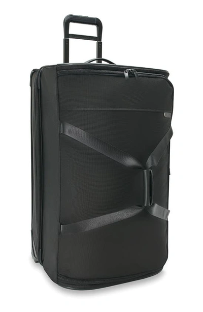Briggs & Riley Baseline Large 2 Wheel Duffel Bag In Black
