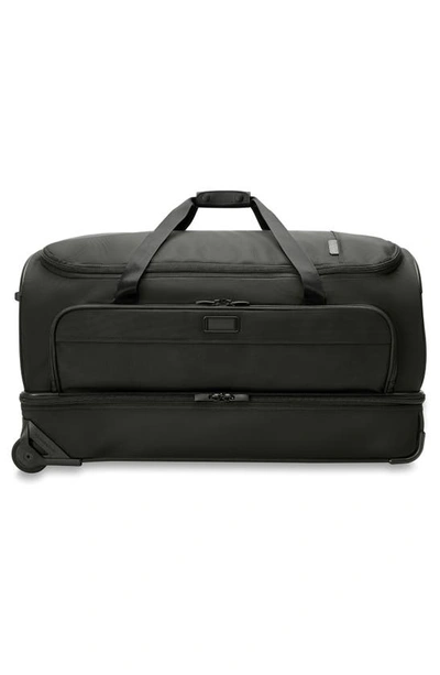 Shop Briggs & Riley Baseline Large Two-wheel Duffle Bag In Black