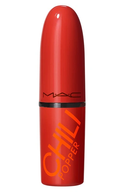 Shop Mac Cosmetics Lustreglass Sheer-shine Lipstick In Chili Popper