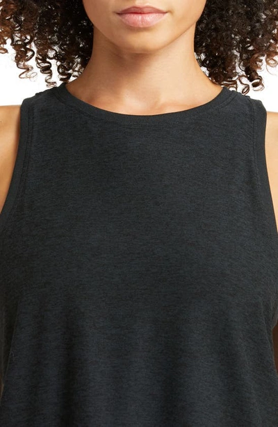 Beyond Yoga Featherweight Your Fit Shirred Tank Top In Darkest Night