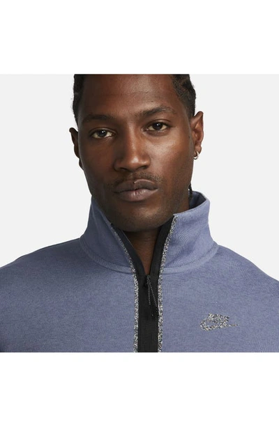 Shop Nike Tech Fleece Quarter-zip Pullover In Diffused Blue/ Heather