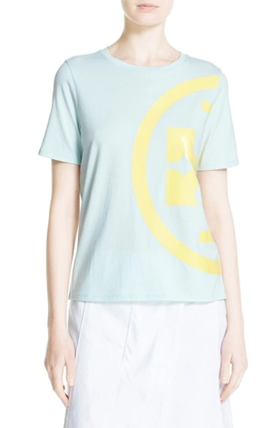 Tory Burch 'libby' Cotton Logo Tee In Multi