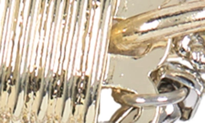 Meshmerise Meshmerize 18k Gold Plated Stainless Steel Multi Strand Chain Bracelet In Two Tone